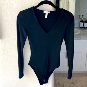 Leith long sleeve V neck bodysuit. From Nordstrom